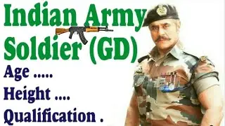 Indian Army soldier GD selection process height, age, qualification by Readandlead
