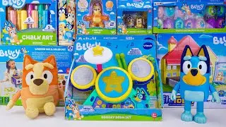 Bluey Toy Collection Unboxing Review 🥁 Bluey Hooray Drum Set & Bluey Easter Eggs | ASMR No Talking