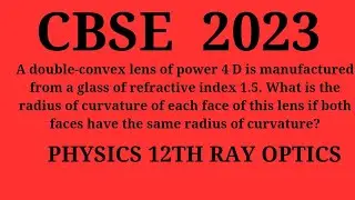A double-convex lens of power 4 D is manufactured from a glass of refractive index 1.5. What is the
