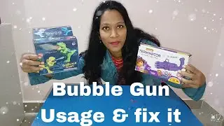 Bubble Gatling Gun, review. Not working, find solution here, Dinosaur Spray Gun