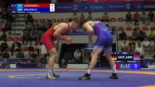 Lucas Alexandros LAZOGIANIS (GER) vs. Hayk KHLOYAN (ARM) | U23 World Championships 2023 | Bronze Med