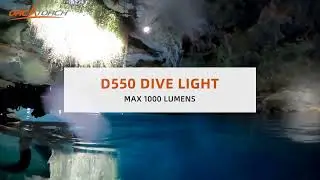 1000 Lumen Dive light with Lightweight Tail Magnetic Switch