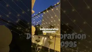 Terrace garden lights decoration #balloons #birthdaybaloon #diwalicelebration #birthday #balloon