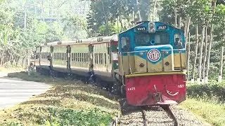 PT-INKA Made Parabat Express Train At Snake Shape Rail Curve, Bangladesh Railway
