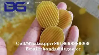 Ready to fry wavy snack pellet extruder machine unfried potato wavy pellet  snacks production line
