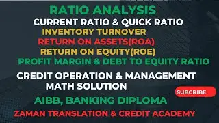 Ratio Analysis | Credit Operation And  Management Math solution | AIBB | #ratioanalysis
