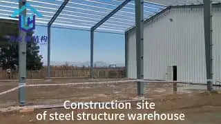 Construction site of steel structure warehouse #building #PEB #house  #frame #warehouse #welding