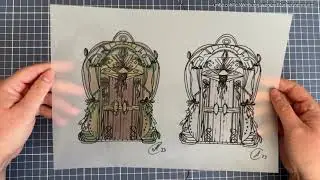 doodle - Zeichnung - ProCreate - eine  Elfent&uuml;r oder ein magisches Tor f&uuml;r das Junk Journal
