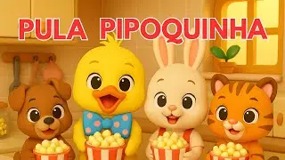 Pula pipoca,  m&uacute;sica educativa infantil, boneco animado para bebe, desenho em portugu&ecirc;s