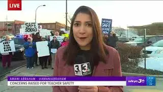 Akron teachers union holds rally to protest district's handling of disciplinary issues