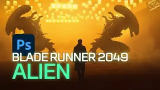 BLADE RUNNER 2049 meets ALIEN! - Photoshop Speed-Art