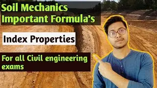 Soil mechanics important formula's|| civil engineering exams|| Index properties formula's.