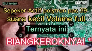 Cara servis speker aktif polytron suara kecil