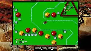 Micro Machines 2: Turbo Tournament - 10 Pool Slalom - Time Trial - 3-Lap - 0:59.90