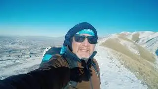 Paragliding Point of the Mountain North Side Hike N Fly Winter - WORTH IT!