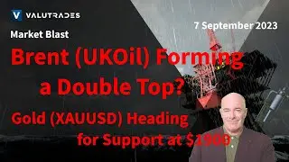 Brent (UKOil) Forming Double Top?  Canadian Dollar in Focus. Gold Heading for Support at $1900.