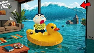 GTA 5 : Shinchan Surviving in Natural Disaster 😱 Game play in Tamil