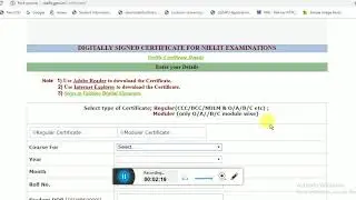 How to Download CCC, O Level, A Level Certificate From Nielit