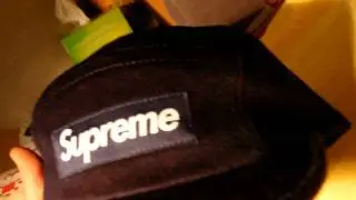 supreme wool 5 panel cap bleu