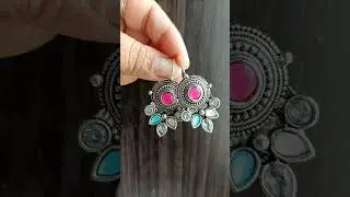 #ladoozjewelry #hookearrings Antique design Black metal hook earrings at rs.100 per pair ☺️
