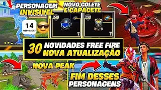 CHEGOU !! NOVA ATUALIZA&Ccedil;&Atilde;O DO FREE FIRE !! NOVIDADES E A PARCERIA DO JUJUTSU KAISEN 🔥📛 !! 14/01/2026