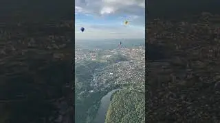 Fly through Vilnius with me on a hot air balloon! #shorts #travel #vilnius #lithuania #fly
