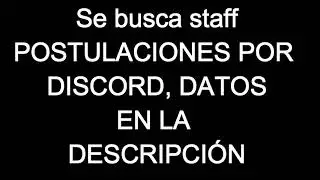 Se busca staff