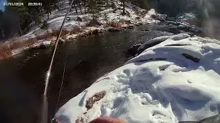 Frazil Ice and no signs of fish winter camping Deckers