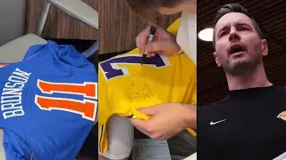 Luka and Brunson exchange jerseys and JJ Redick locker room speech after win vs Knicks