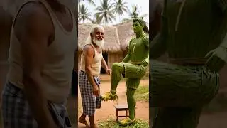 Old Man Creates CR7 Ronaldo From coconut Leaves | hand crafts | village art | leaf crafting #ai #cr7