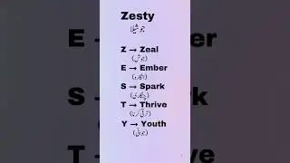 ZESTY Meaning Explained | Energy, Passion & Growth | Motivational Short
