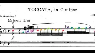Bach - Toccata in C minor BWV 911 in color (Argerich)