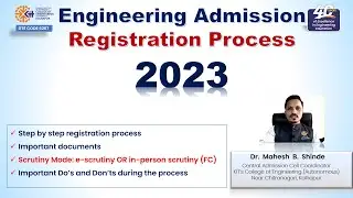 Engineering Admissions 2023 | Registration Process | #KIT_Kolhapur