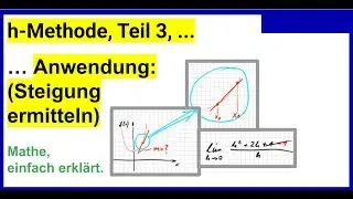 h-Methode, Teil 3, Anwendung (mit Differentialquotient Steigung ermitteln), einfach erklärt