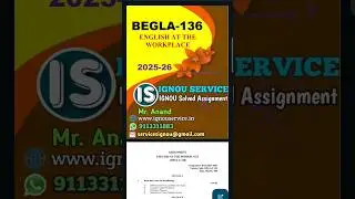 BEGLA-136 Solved Assignment 2025-26 #ignou #ignousolvedassignment #ignou2026#ignouhelp #ignouservice