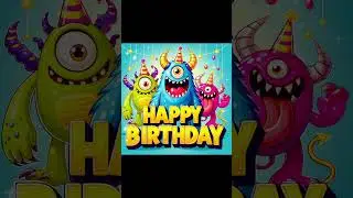 1-2-3 Dance with the Monsters Happy birthday halloween song