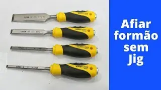 Como afiar formão sem jig e formões Narex