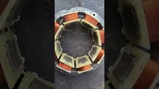 Motor Rewinding coil of Generator                        #beforeandafter #rewiring #new #rewind