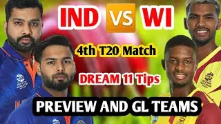 IND vs WI 4th T20 MATCH BOARD PREVIEW TAMIL | Captain,Vice-captain, Fantasy Playing Tips