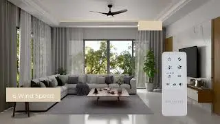 Versa Smart 3-Blade 52in Dual Mount Convertible Ceiling Fan or Flush Mount Fan with LED Light Kit