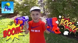 Супер Пистолеты Нерф Стреляем Машинками!!!! Nerf Strike Elite and FlashFury Chaos