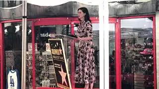 Anne Hathaway Crying at Star Ceremony Hollywood TCL Speech Catwoman Devil Wears Prada