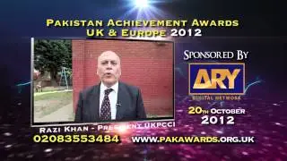 Pakistan Achievement Awards UK & Europe 2012 - Razi Khan HQ