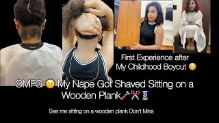 High Nape Shave After My Bobcut 💈 Smooth Nape Shave ✂️💈🪒 #napeshave #youtube #barber #plank