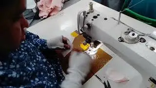 Make zipper garage with interlining by plan machine rain wear excellent method