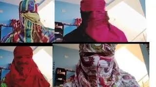 Full face cover with 4 different stole #face cover challenge #funny #socialawareness