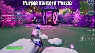 Solve a Purple Lantern Puzzle Fortnite location #fortnite #fortnitechallenges