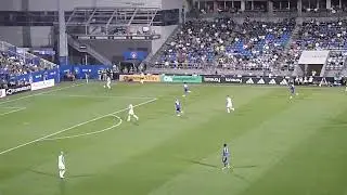 Myrto Uzuni of Austin FC scores with a header vs. CF Montreal (Impact) 8/23/25