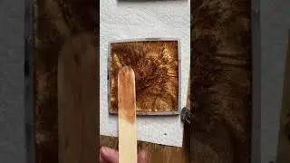 How To: Adding swirling effects to epoxy / resin coaster, medieval copper color