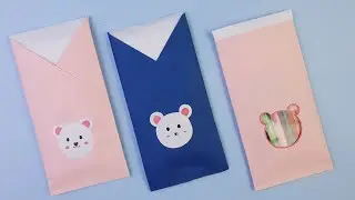 Craft ideas with paper | How to make origami pencil box | School craft idea easy with pencil box
